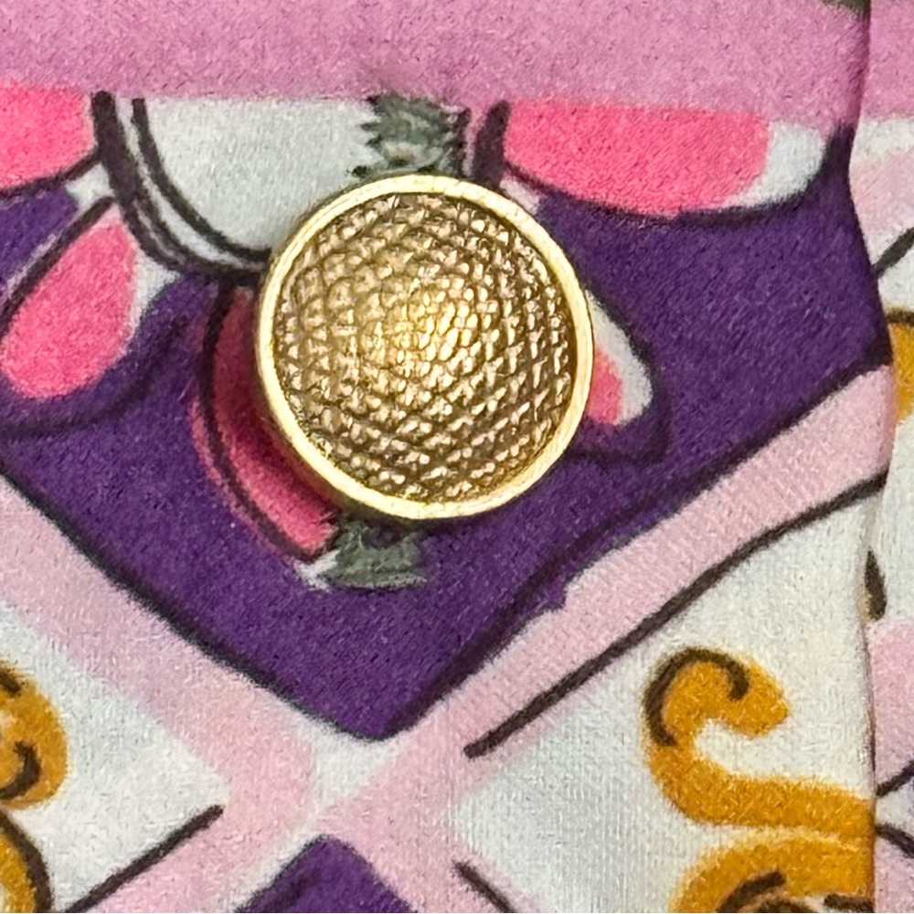 ZARA Satin Colorful Patterned Blouse Large - Picture 6 of 6